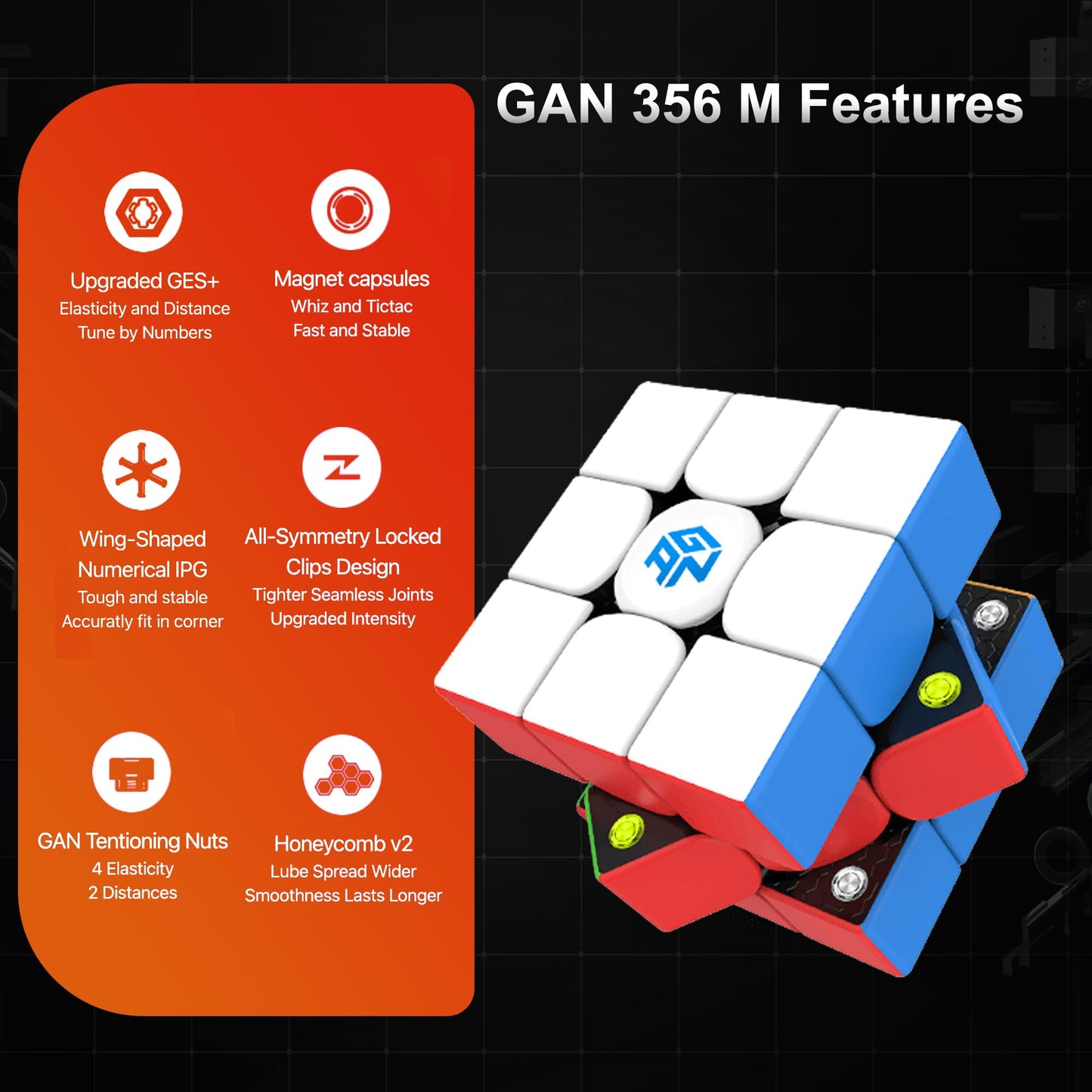 LotFancy GAN 356 M 3x3 Magnetic Speed Cube – Lite Ver. 2020