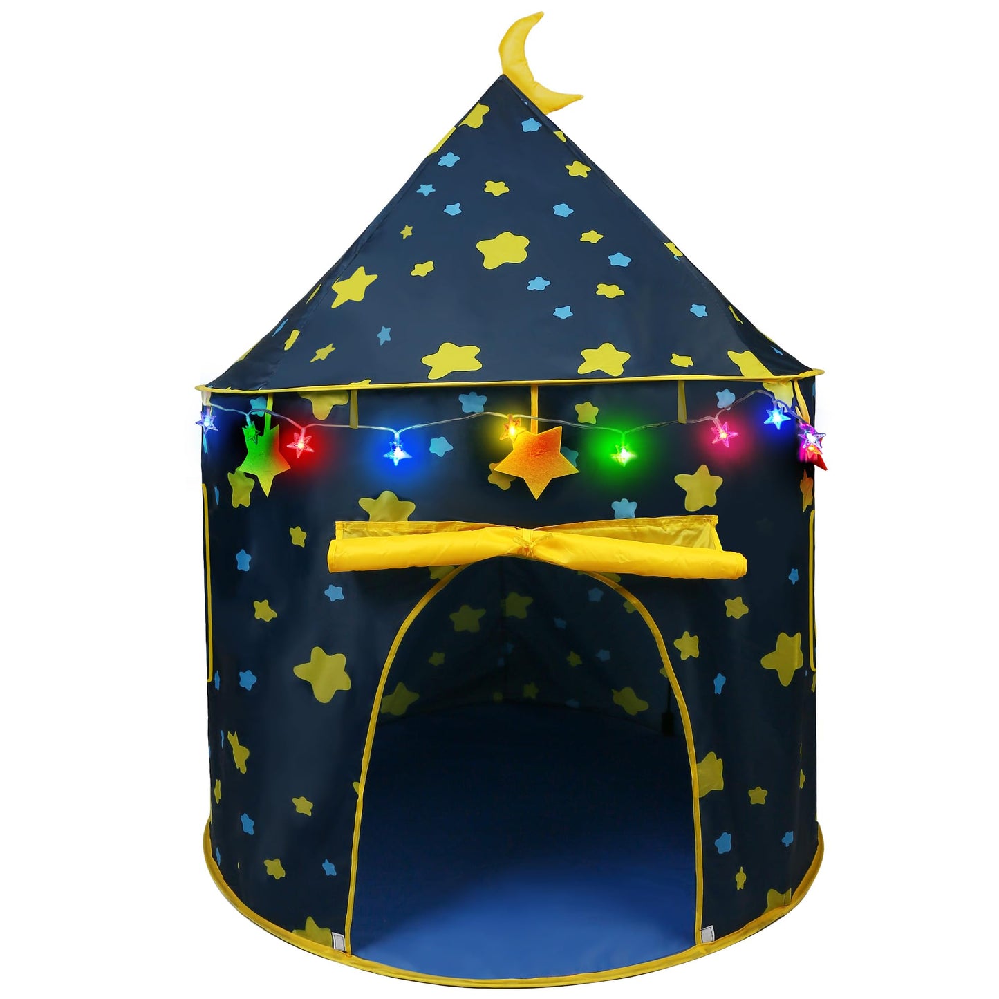 LotFancy Play Tent for Kids with Star Lights — Foldable Pop-Up Indoor/Outdoor Tent