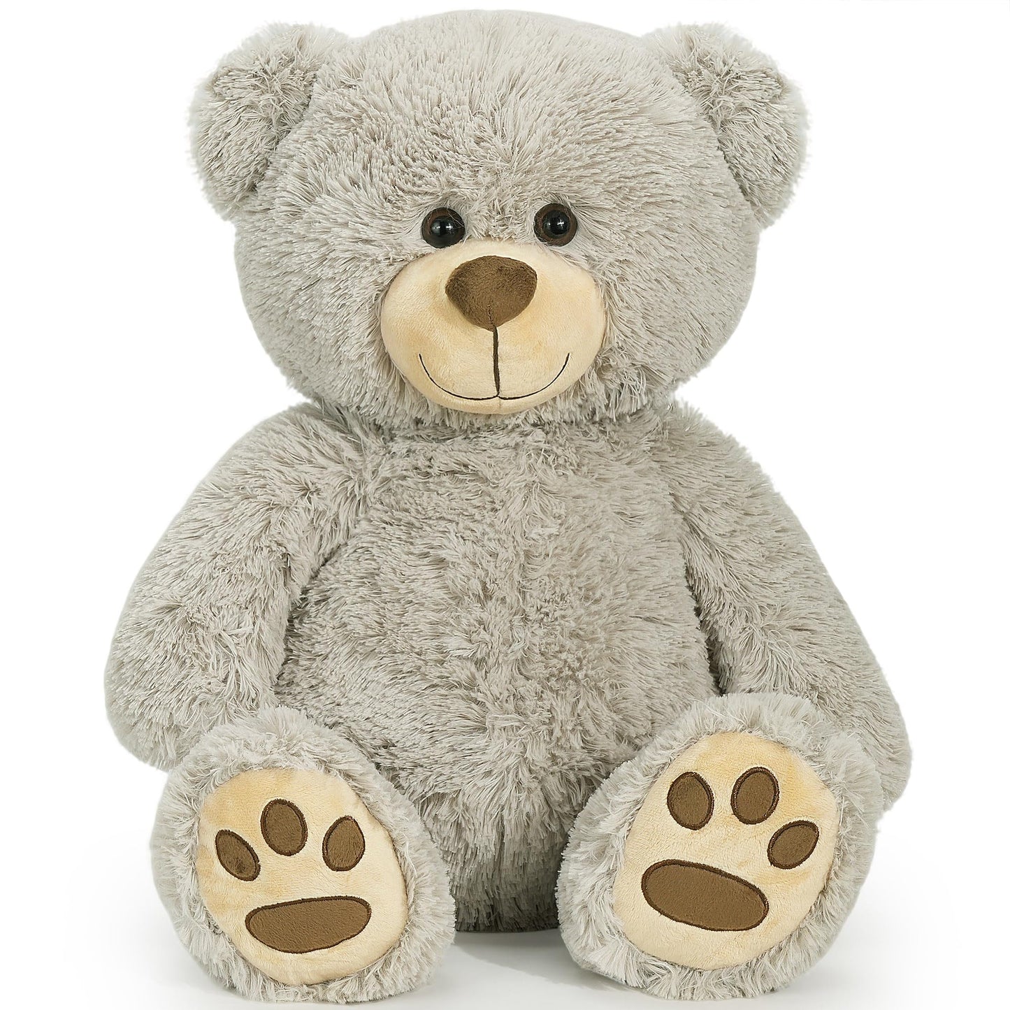LotFancy Teddy Bear 20-Inch Gray Plush — Gift for Kids