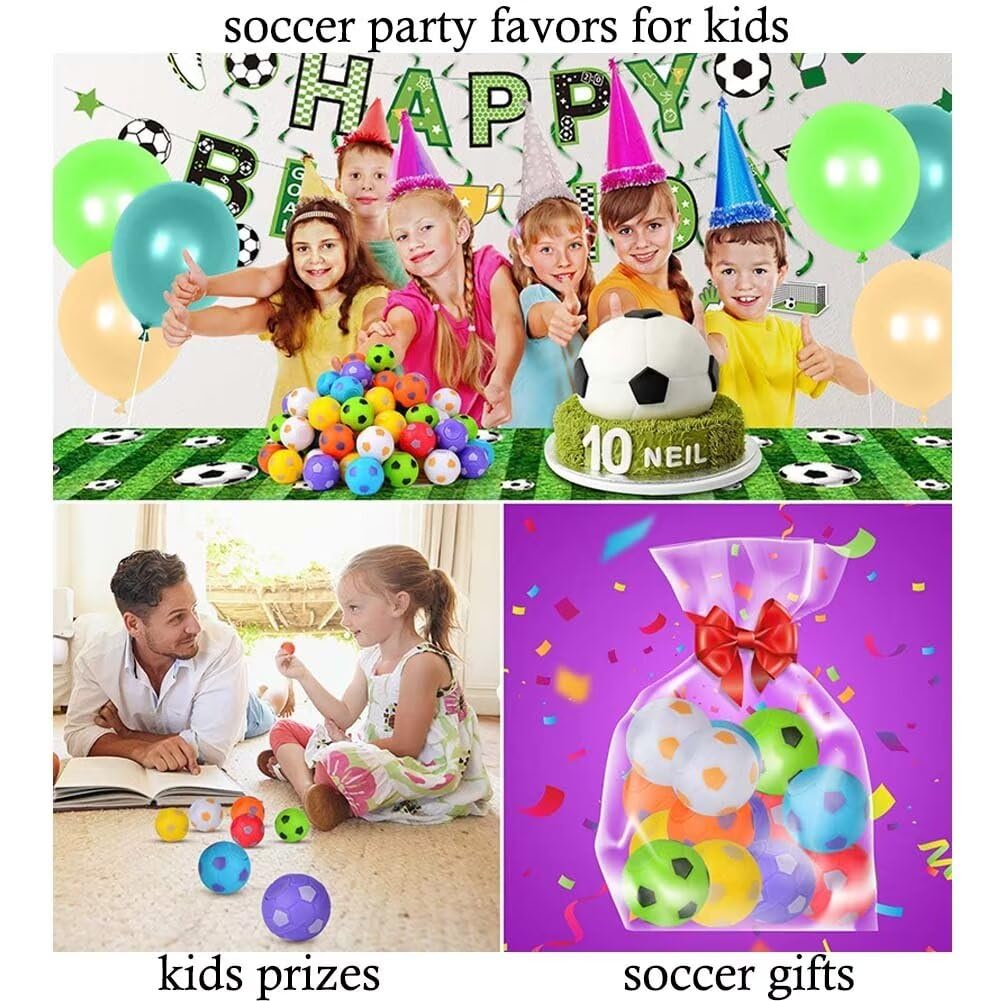 Lotofwow 32pc Mini Soccer Ball Fidget Spinner Toys – Kid Party Favors & Classroom Prizes