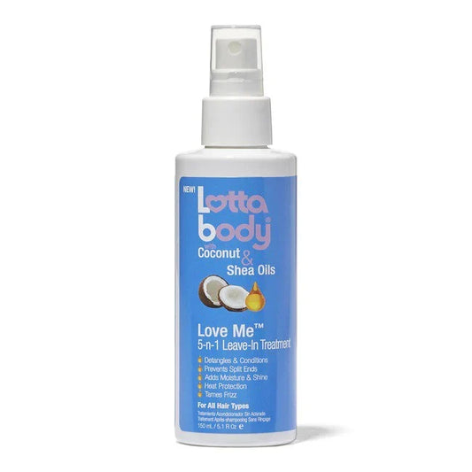 Lottabody Love Me 5-N-1 Leave-In Treatment: Deep Conditioning, Detangling & Heat Protection for Dry, Damaged & Textured Hair 150ml/5.07 fl oz