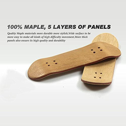 Lottoyday 1 Pack Professional Mini Maple Fingerboard – Red | Finger Skateboard Toy Set