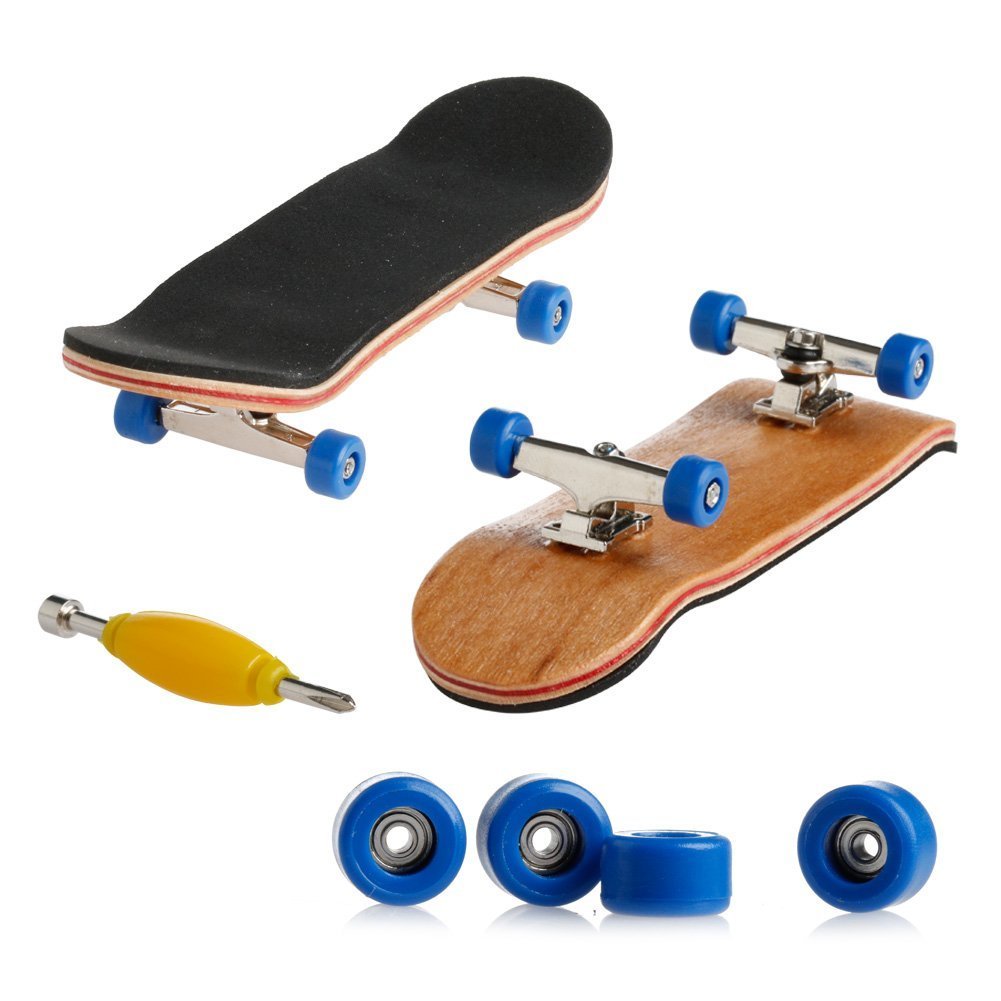 Lottoyday 1 Pack Professional Mini Maple Wooden Fingerboard – Deep Blue