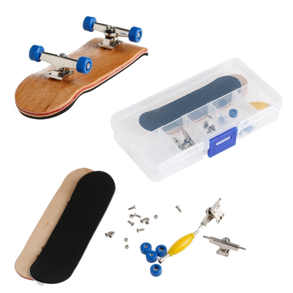 Lottoyday 1 Pack Professional Mini Maple Fingerboard – Red | Finger Skateboard Toy Set