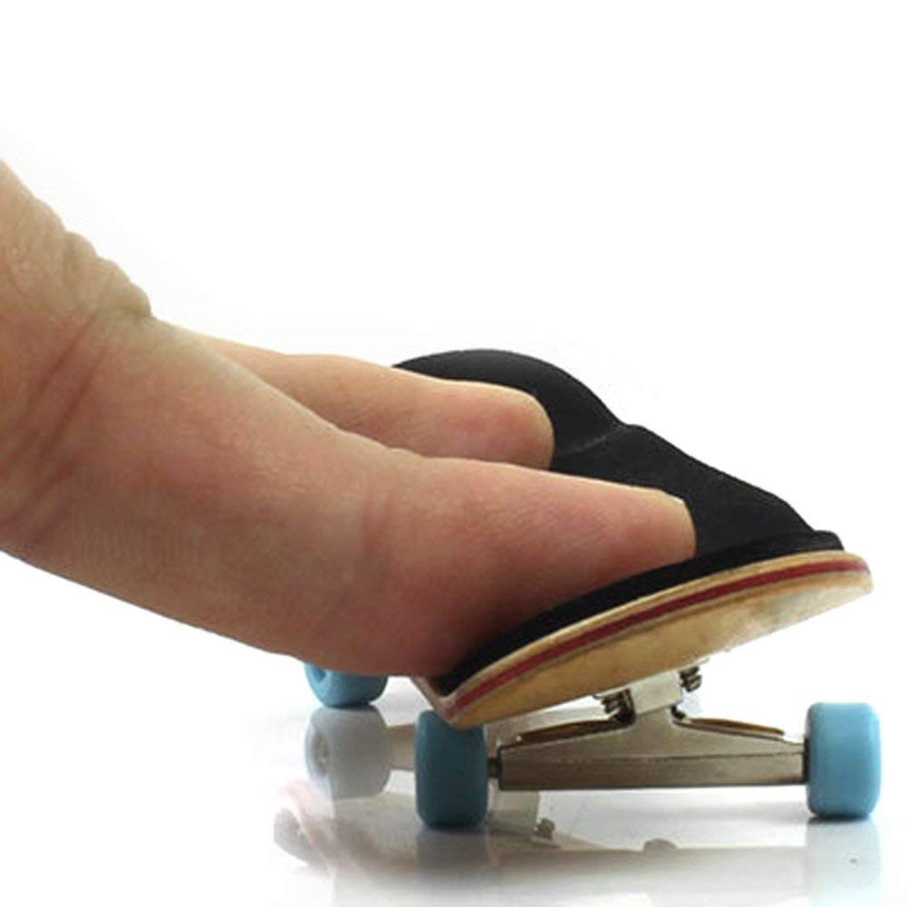 Lottoyday 1 Pack Professional Mini Maple Fingerboard – Wooden Finger Skateboard Toy Set (Black)