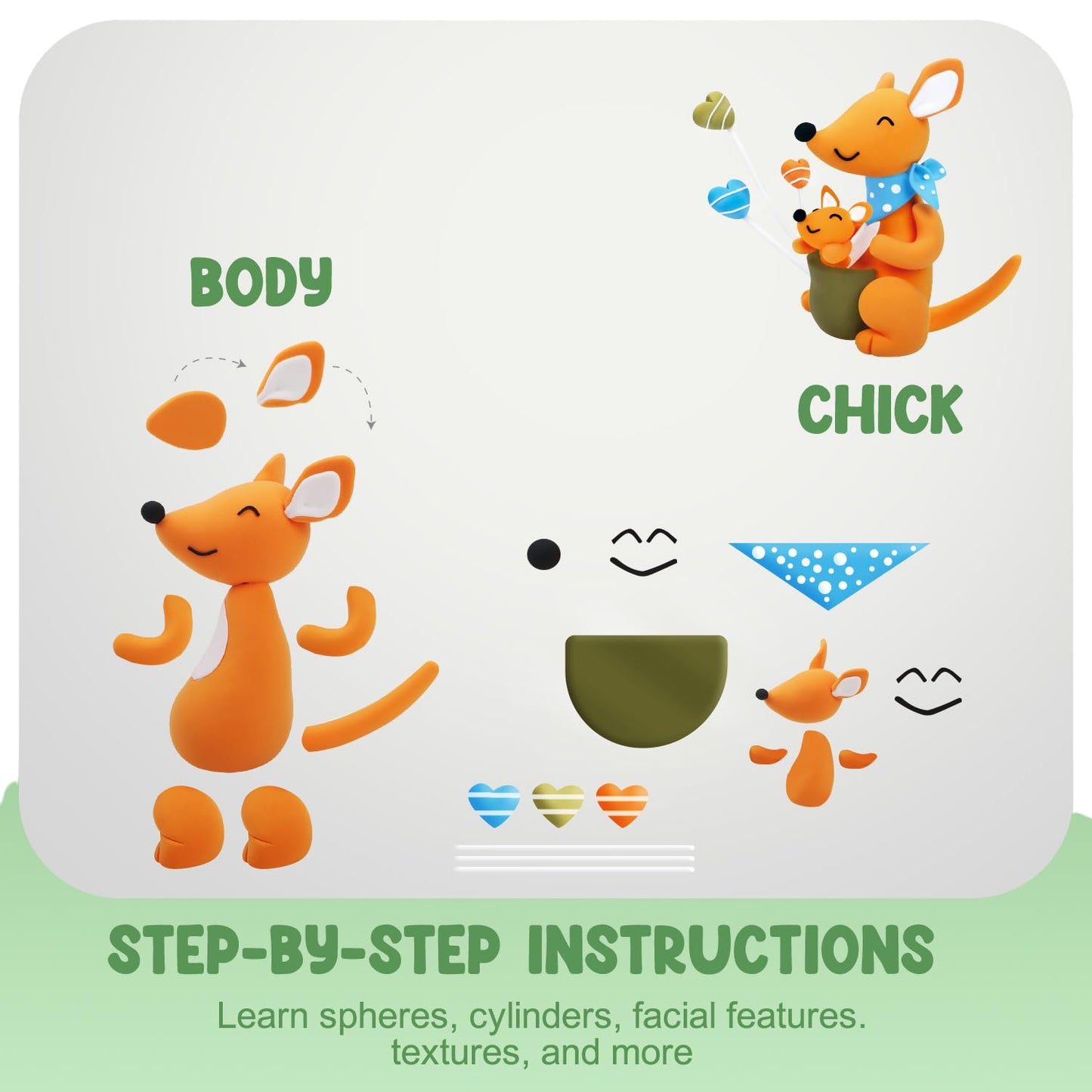 LOUFOR Air Dry Clay Kits for Kids – Safe, Non-Toxic, No-Bake Fun