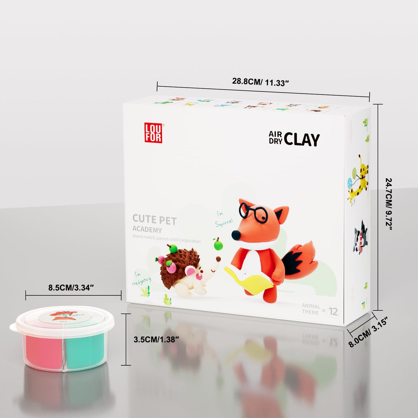 LOUFOR Air Dry Clay Kits for Kids – Safe, Non-Toxic, No-Bake Fun