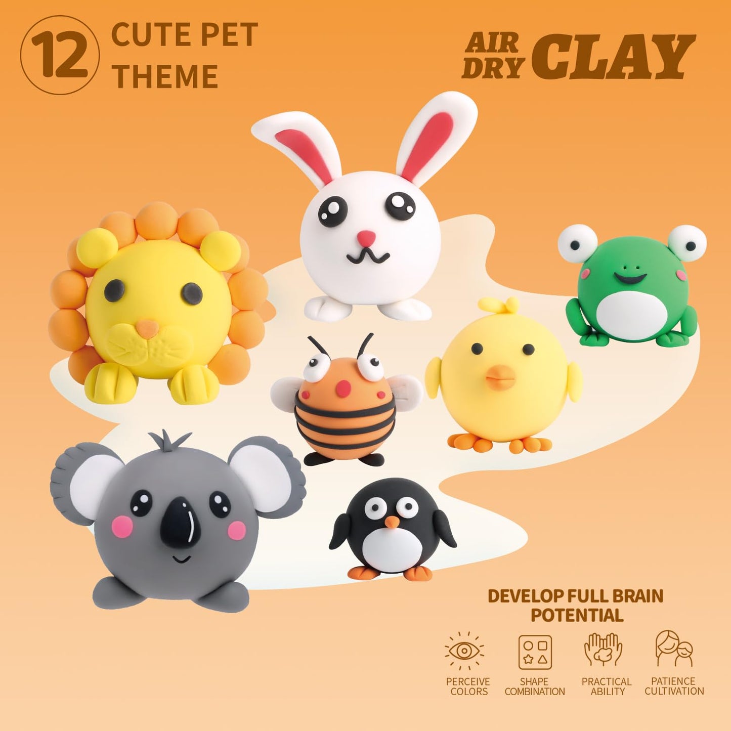 LOUFOR Air Dry Clay Kits for Kids — Safe, Non-Toxic Modeling Clay with Tools & Tutorials