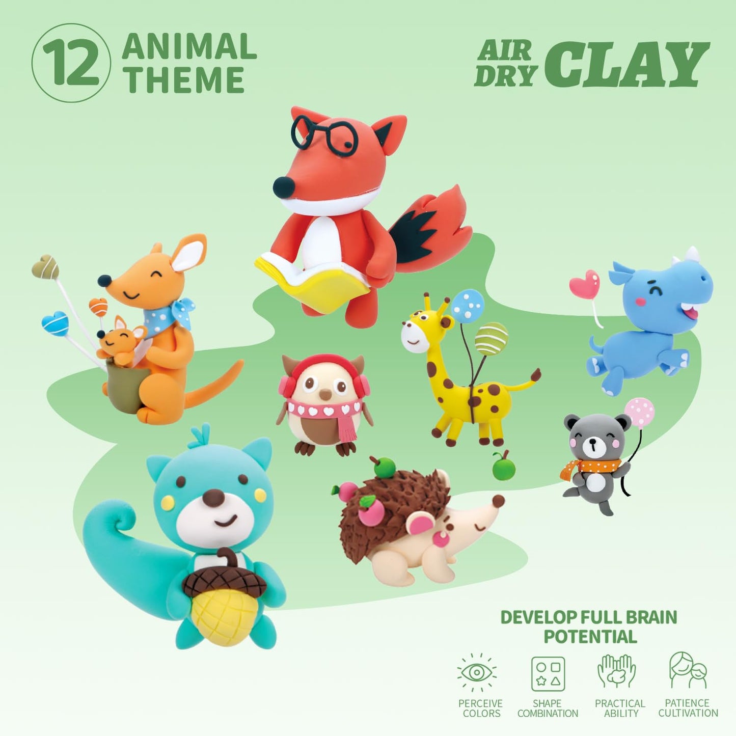 LOUFOR Air Dry Clay Kits for Kids – Safe, Non-Toxic, No-Bake Fun