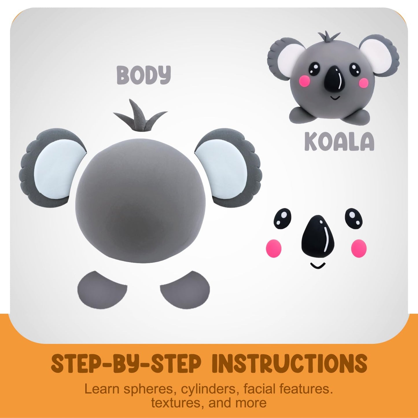 LOUFOR Air Dry Clay Kits for Kids — Safe, Non-Toxic Modeling Clay with Tools & Tutorials