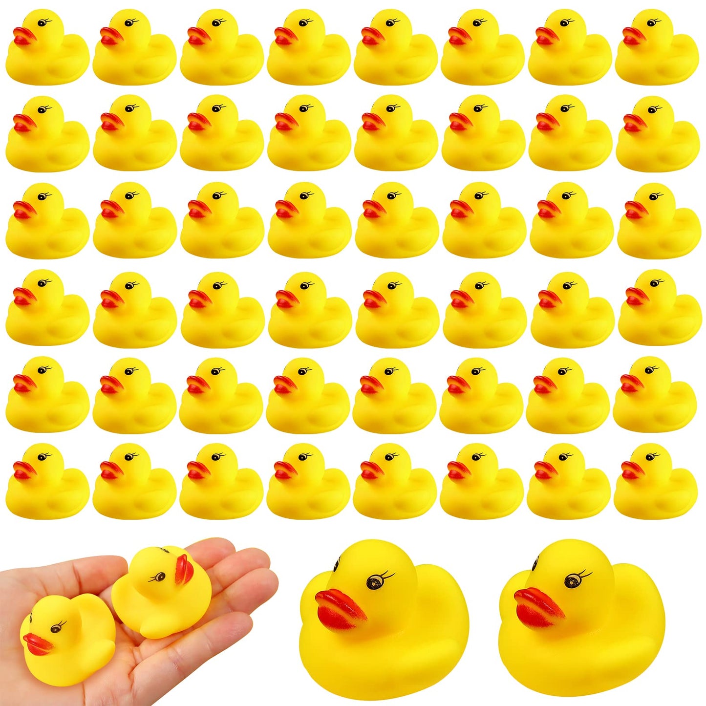 LOUHUA Rubber Ducks Bath Toys – 50 Mini Ducks Bulk for Kids