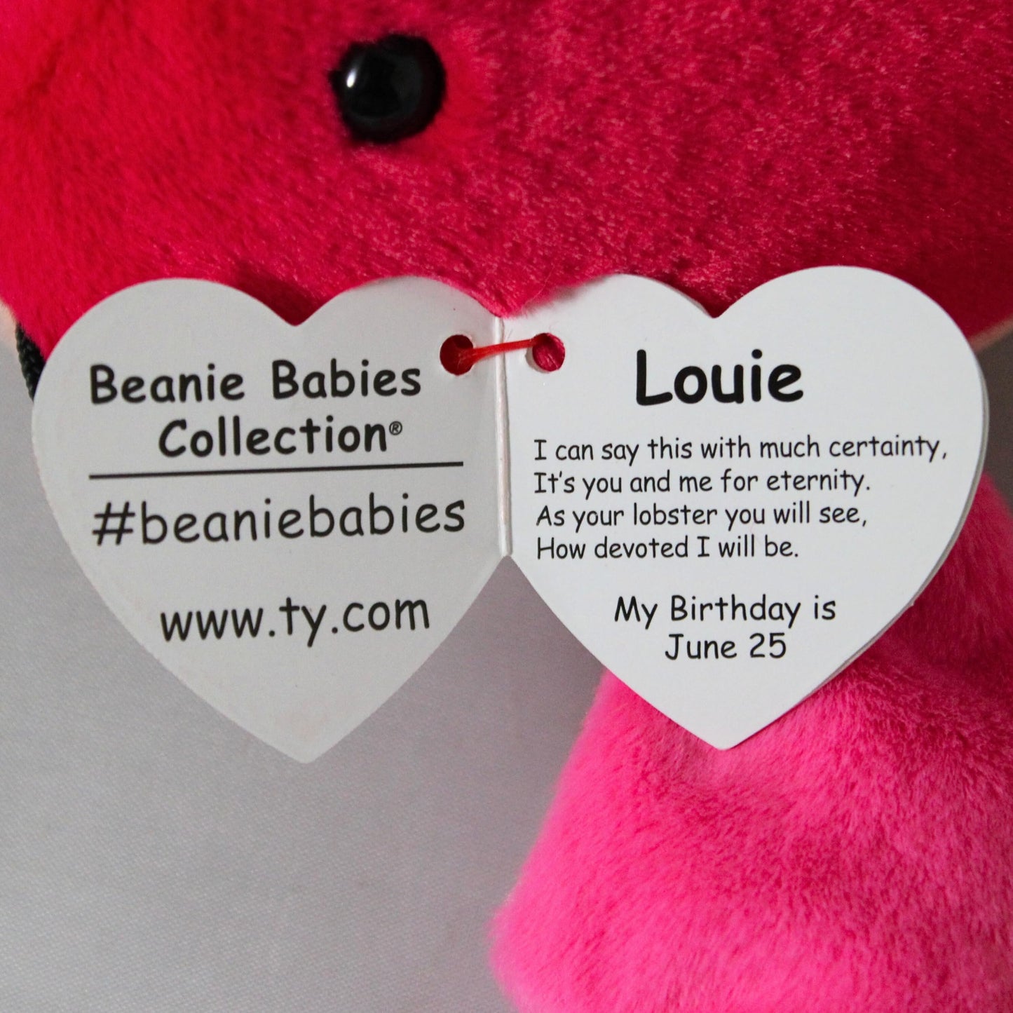 Louie the Lobster Beanie Baby by Ty – Mint with Mint Tags (MWMT)