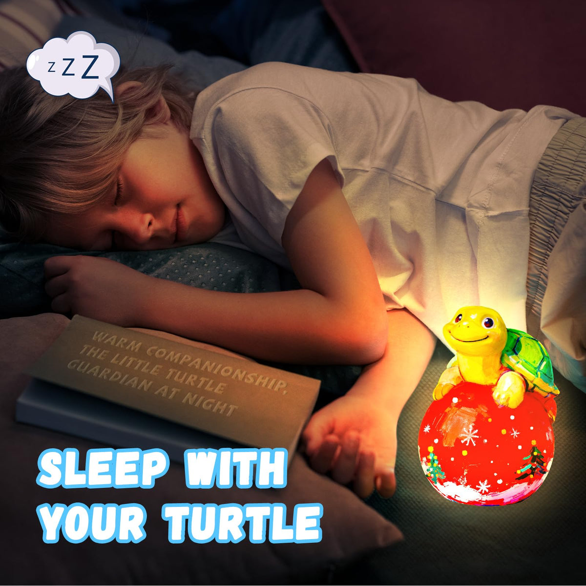 Loungelore Paint Your Own Turtle Lamp Kit – DIY Kids Craft & Night Light
