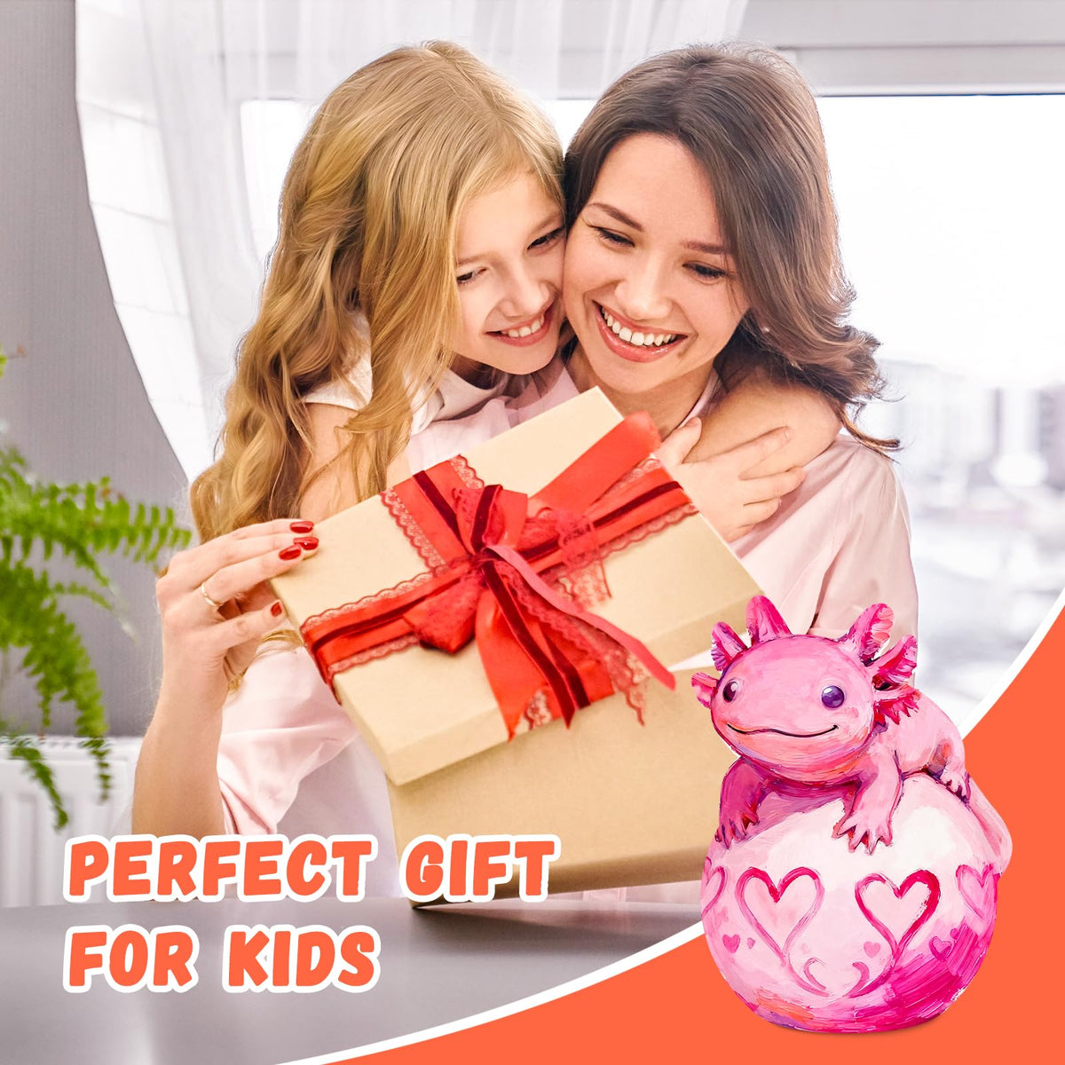 Loungelore Paint Your Own Axolotl Lamp Kit – Tap Light DIY Crafts for Kids