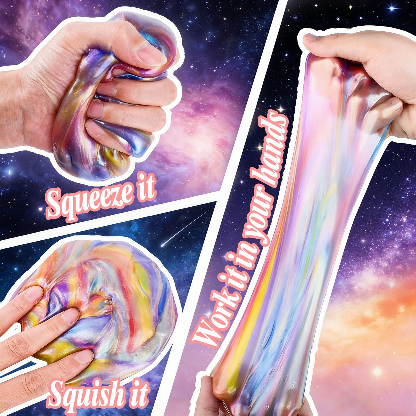 Valentines Day Galaxy Slime Balls – 30 Pack with Greeting Cards | Louseadon Kids Fidget & Classroom Gifts