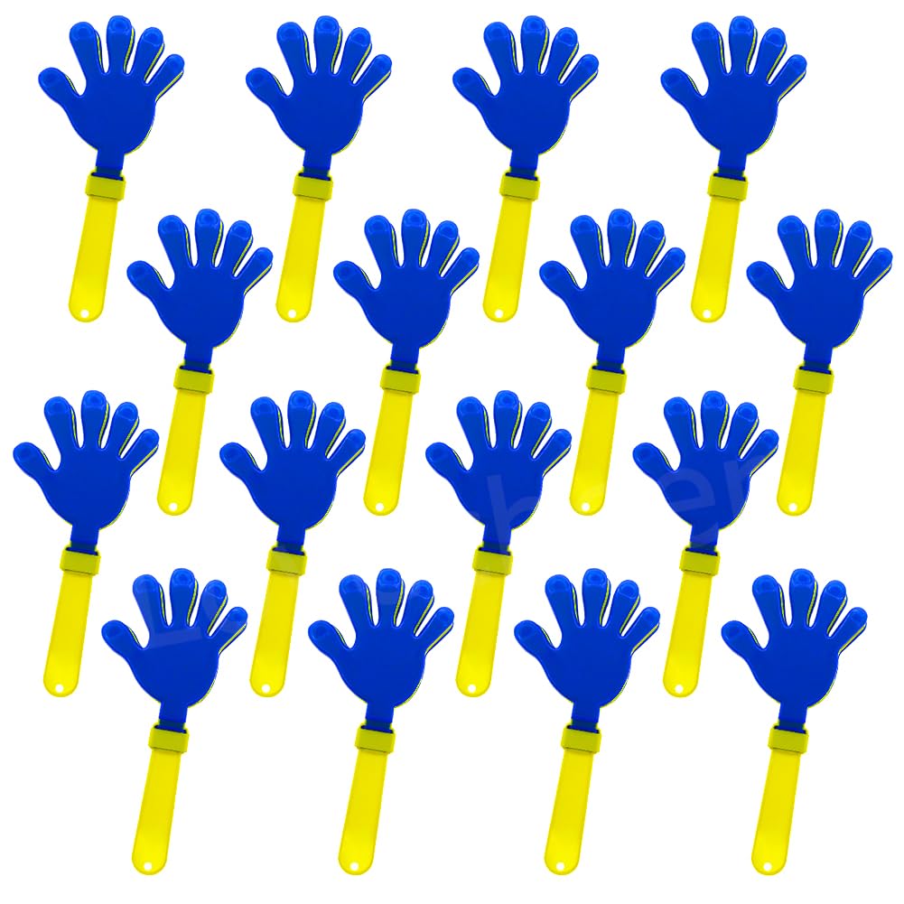 Lovecheer 16PCS Blue & Yellow Hand Clappers – Durable Noisemakers for Sports Events
