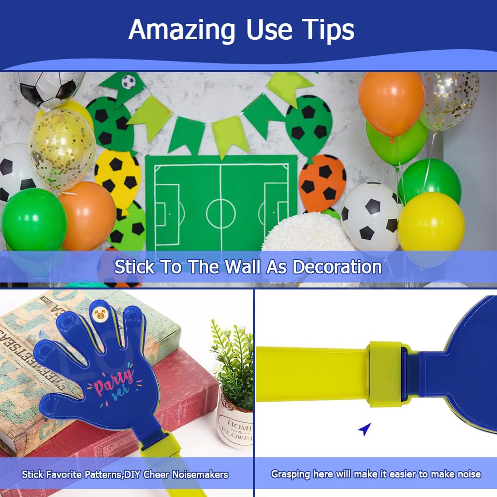 Lovecheer 16PCS Blue & Yellow Hand Clappers – Durable Noisemakers for Sports Events