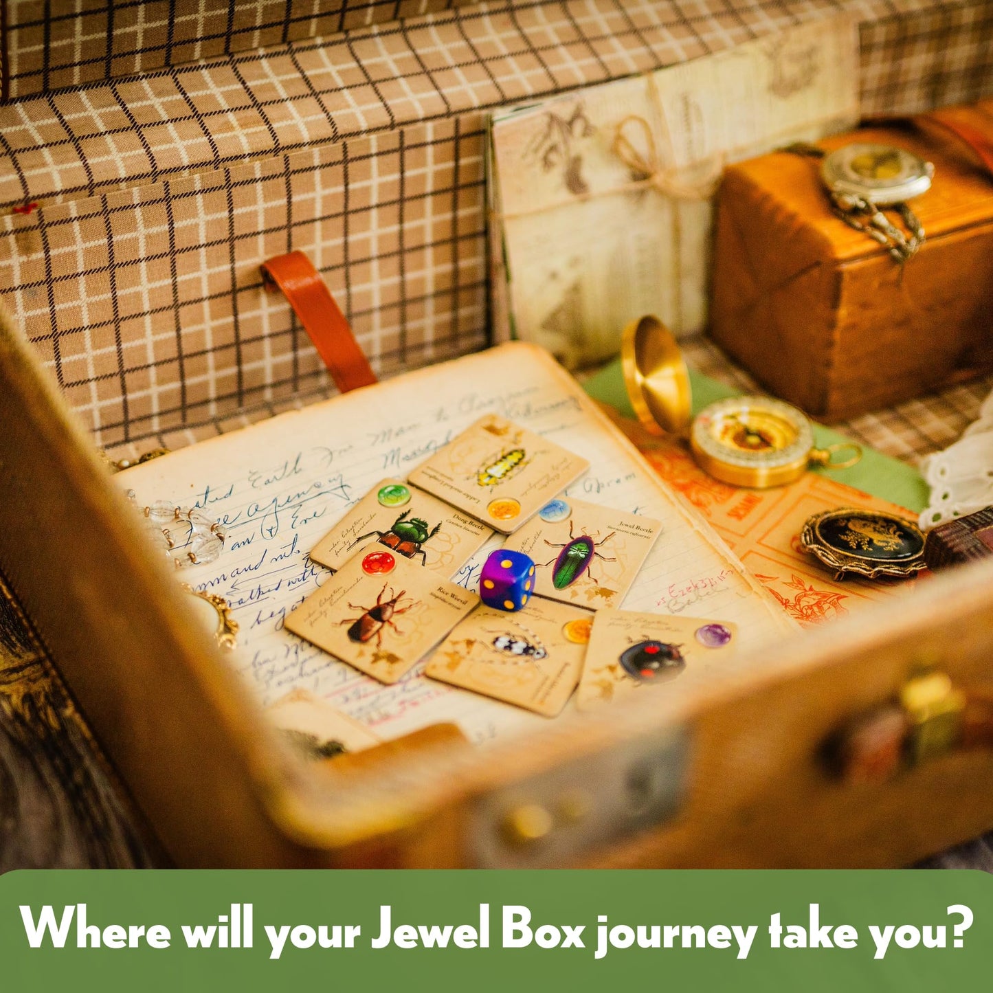 Lovemore Games Jewel Box: Family Strategy Board Game (1–4 players, 15–30 min, 75 unique beetles)