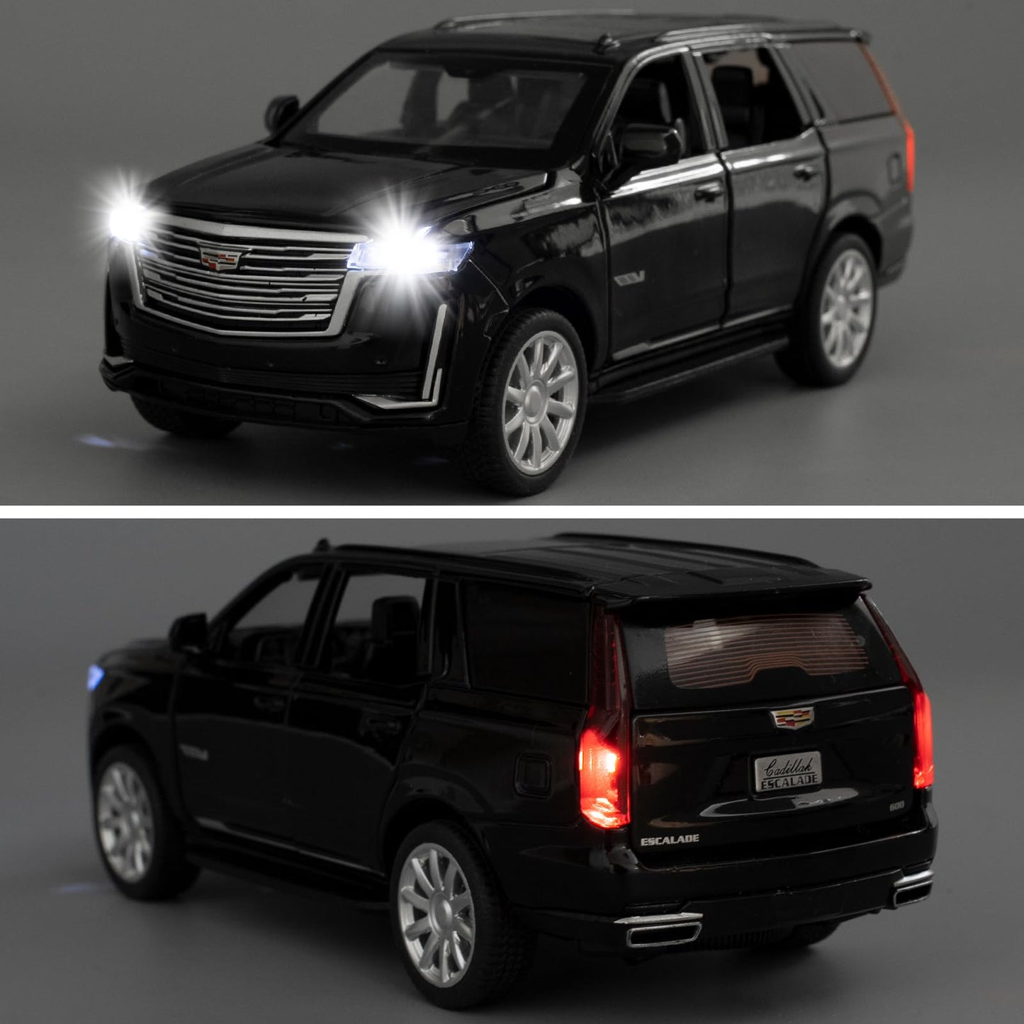 LOVEPOSELY 1:32 Escalade Diecast Model – Pull-Back Car with Sound and Lights