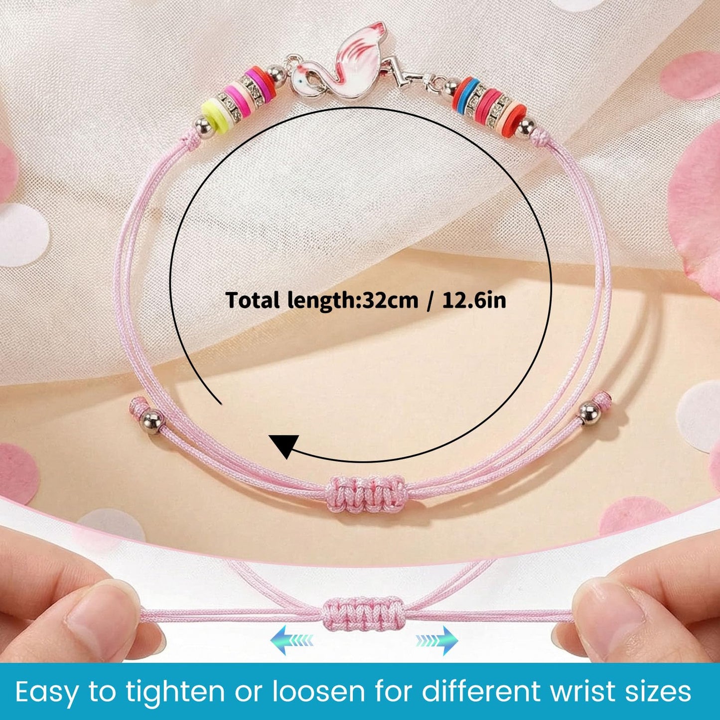 LovesTown 14 PCS Kids Bracelets – Animal Pendants, Adjustable Dress-Up Jewelry Set