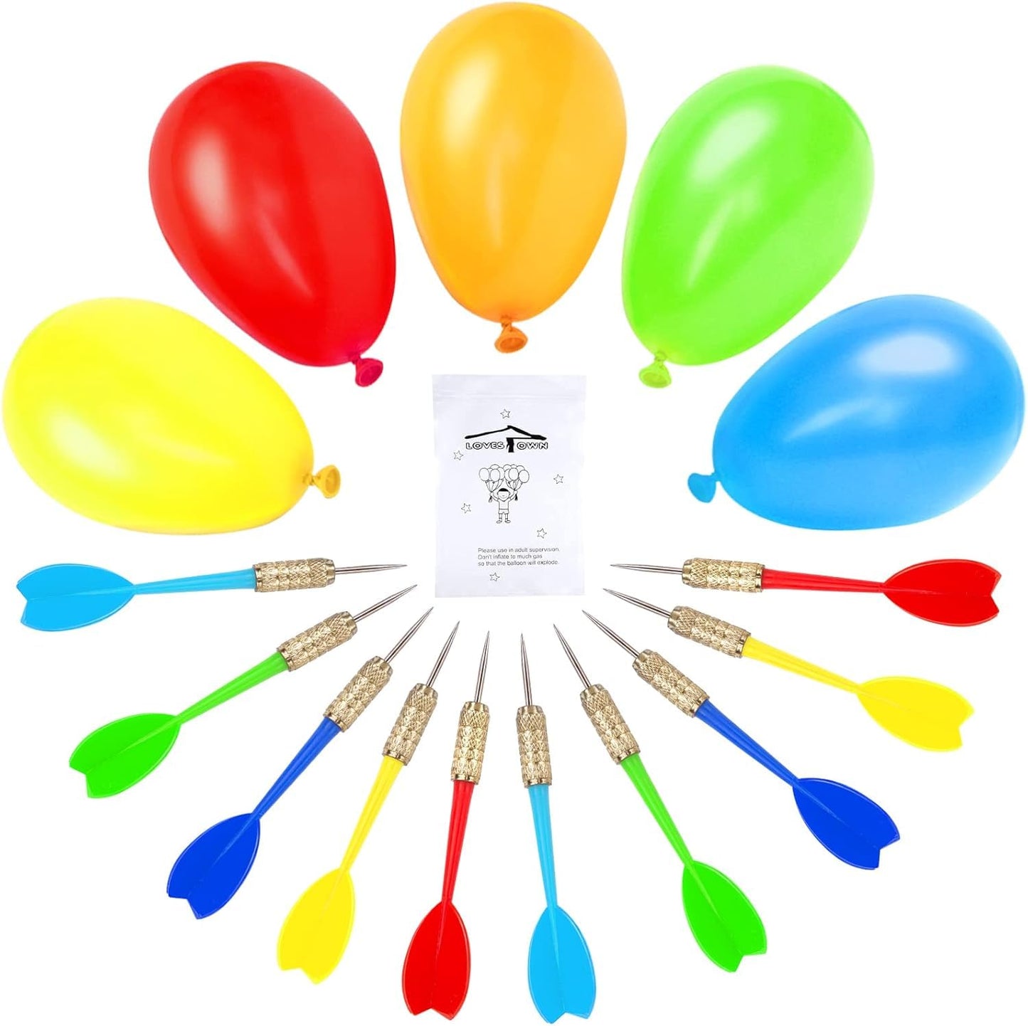 LovesTown 510PCS Dart Balloon Game Set – Outdoor Party Games for Kids & Adults