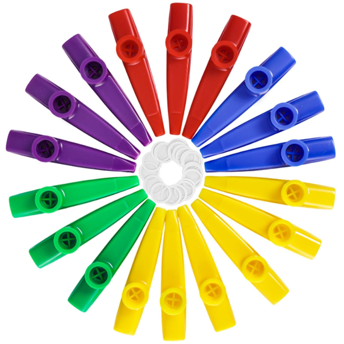 LovesTown Kazoo 18-Piece Bulk Set – Colorful Party Favors & Classroom Instruments