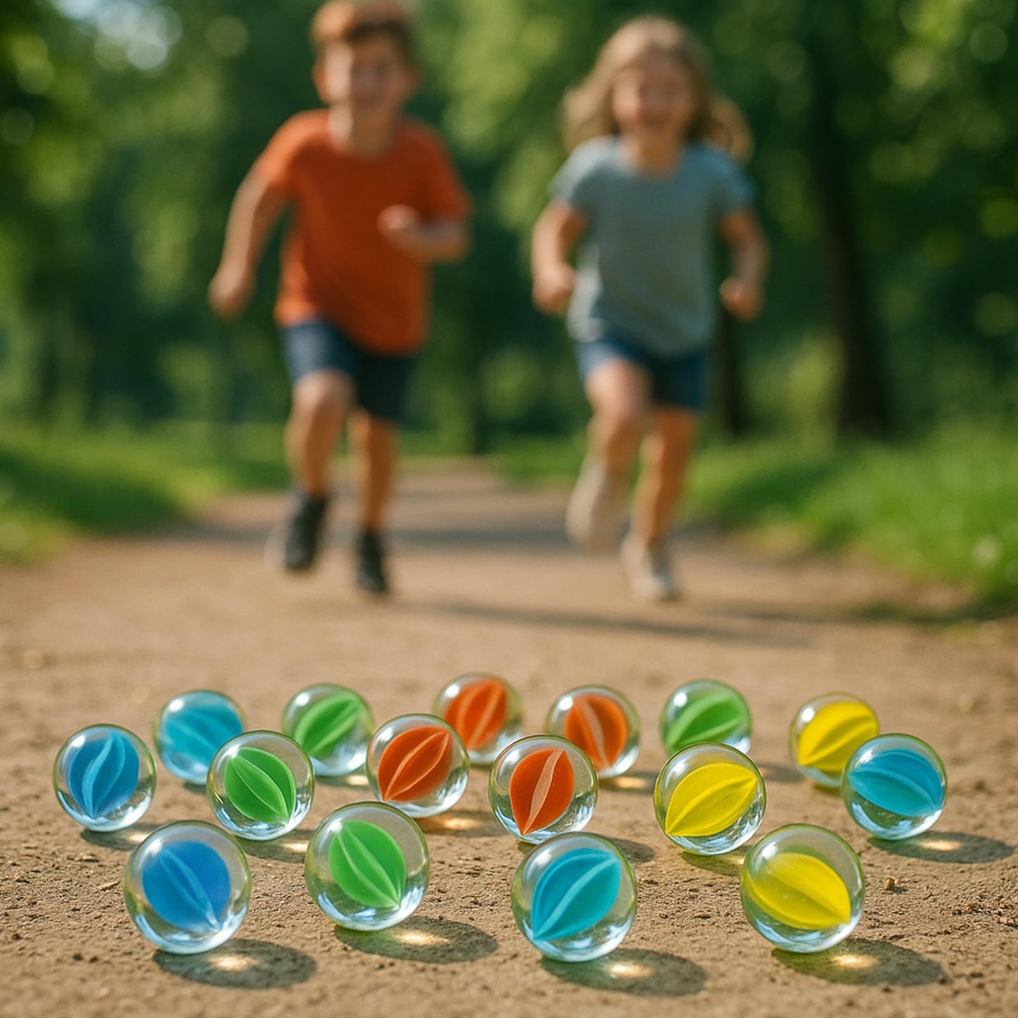 LovesTown 100PCS Glass Marbles Bulk – Kids Marble Run, DIY & Home Decor