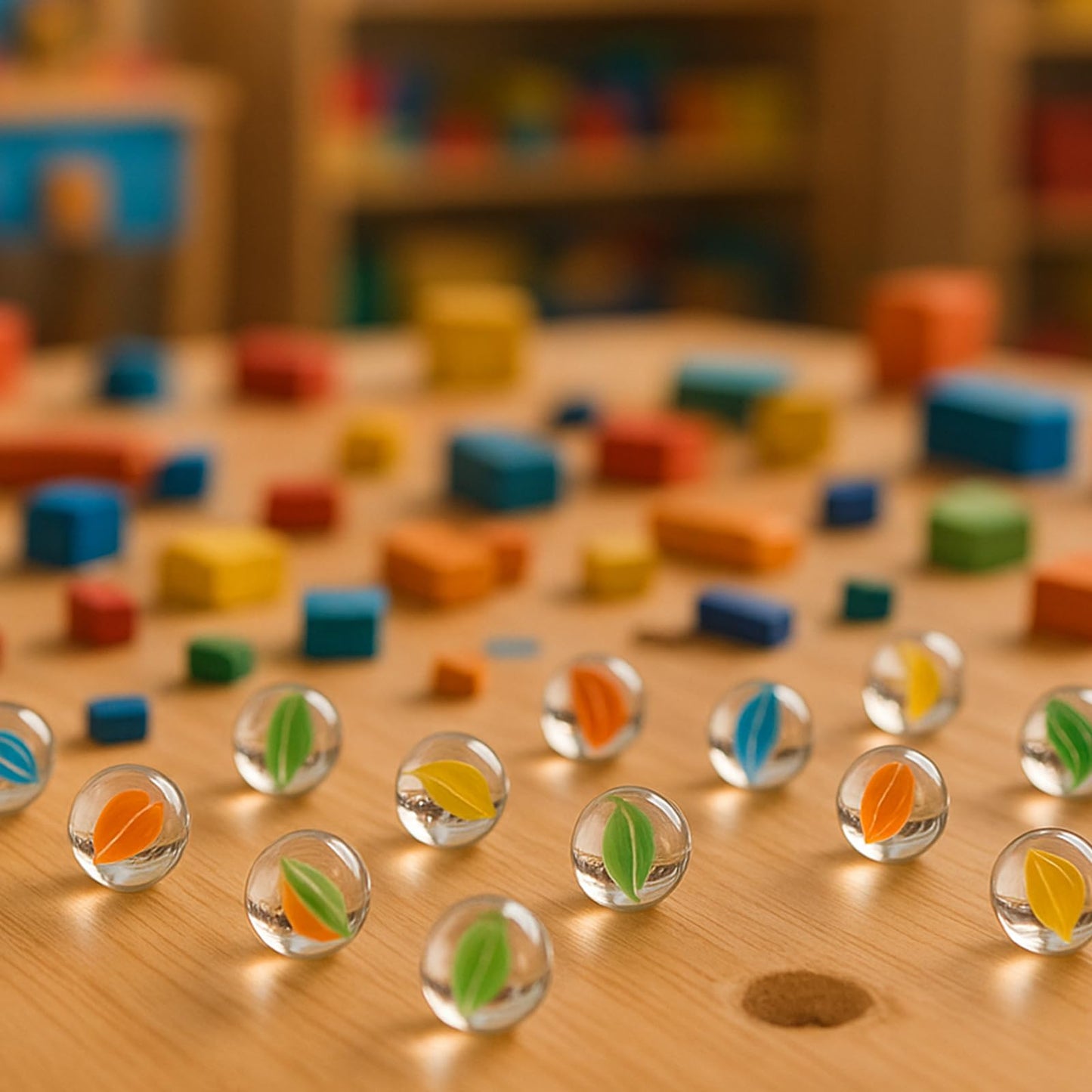 LovesTown 60PCS Glass Marbles Bulk — Cat-Eye Styles for Kids' Games & Home Decor