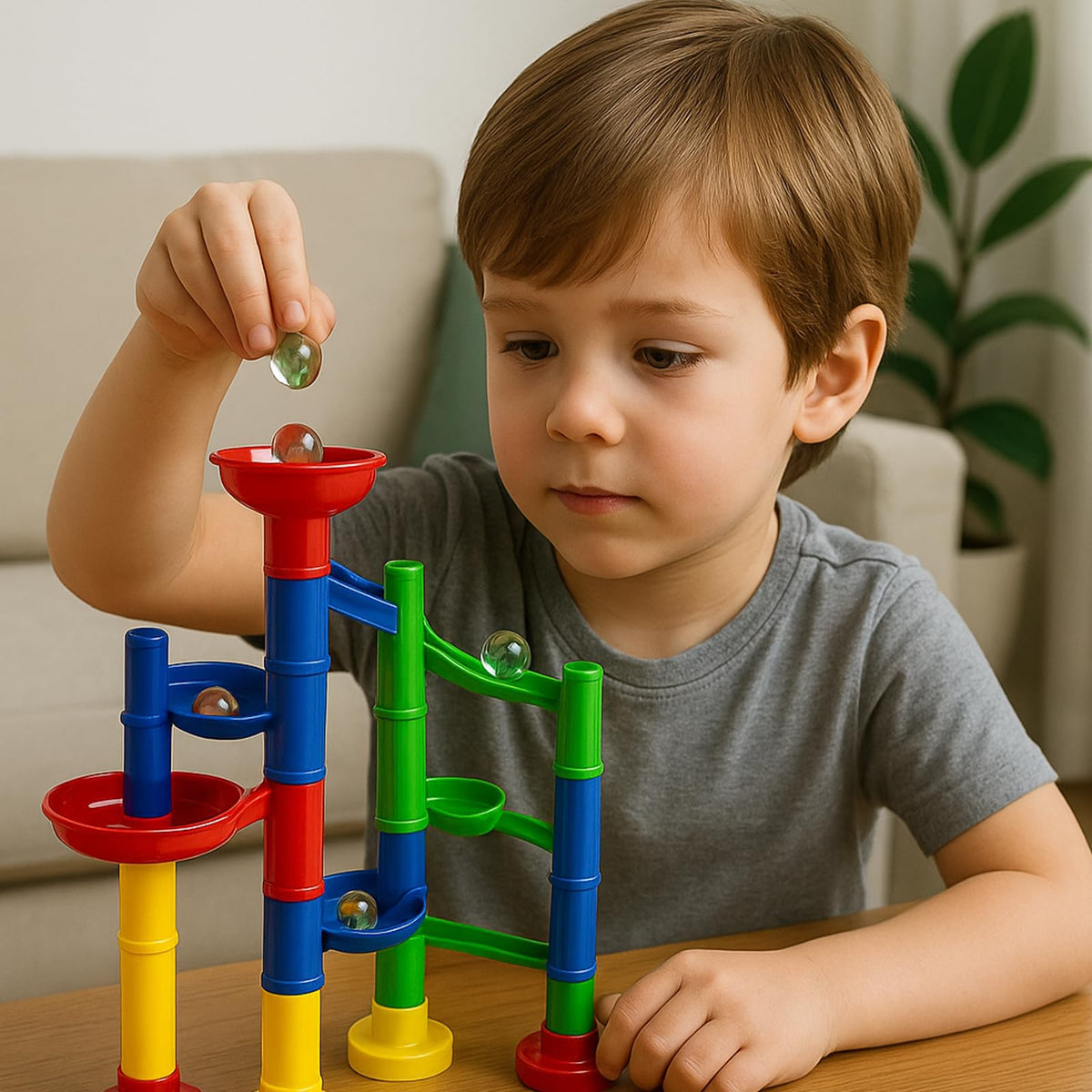 LovesTown 100PCS Glass Marbles Bulk – Kids Marble Run, DIY & Home Decor