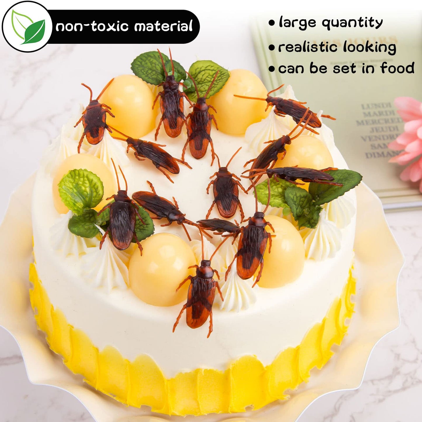 LovesTown 150PCS Fake Roaches – Plastic Cockroach Prank Toys for Halloween & Party Decoration