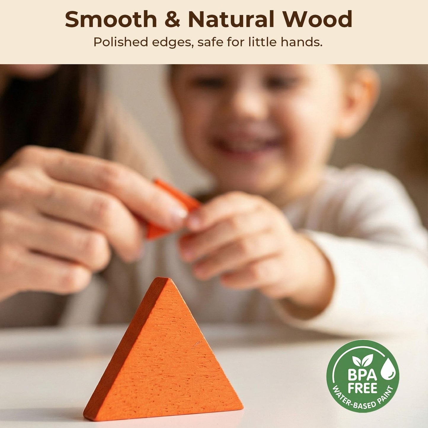 LovesTown 209-Piece Shapes Wooden Pattern Blocks for Kids | Educational Tangram Set