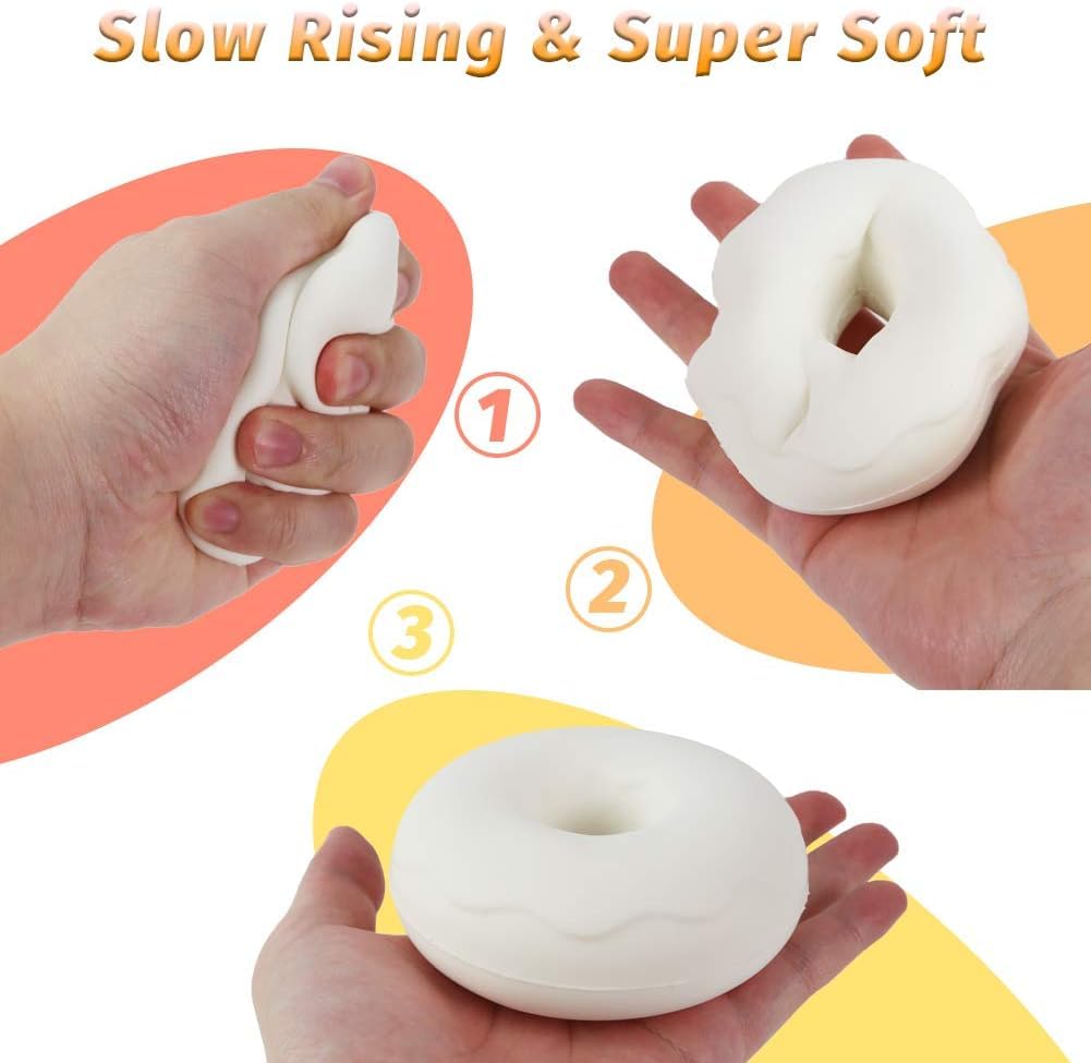 LovesTown Squeeze Toys – 6 Pack Paintable Food-Shaped Squishies DIY Kit
