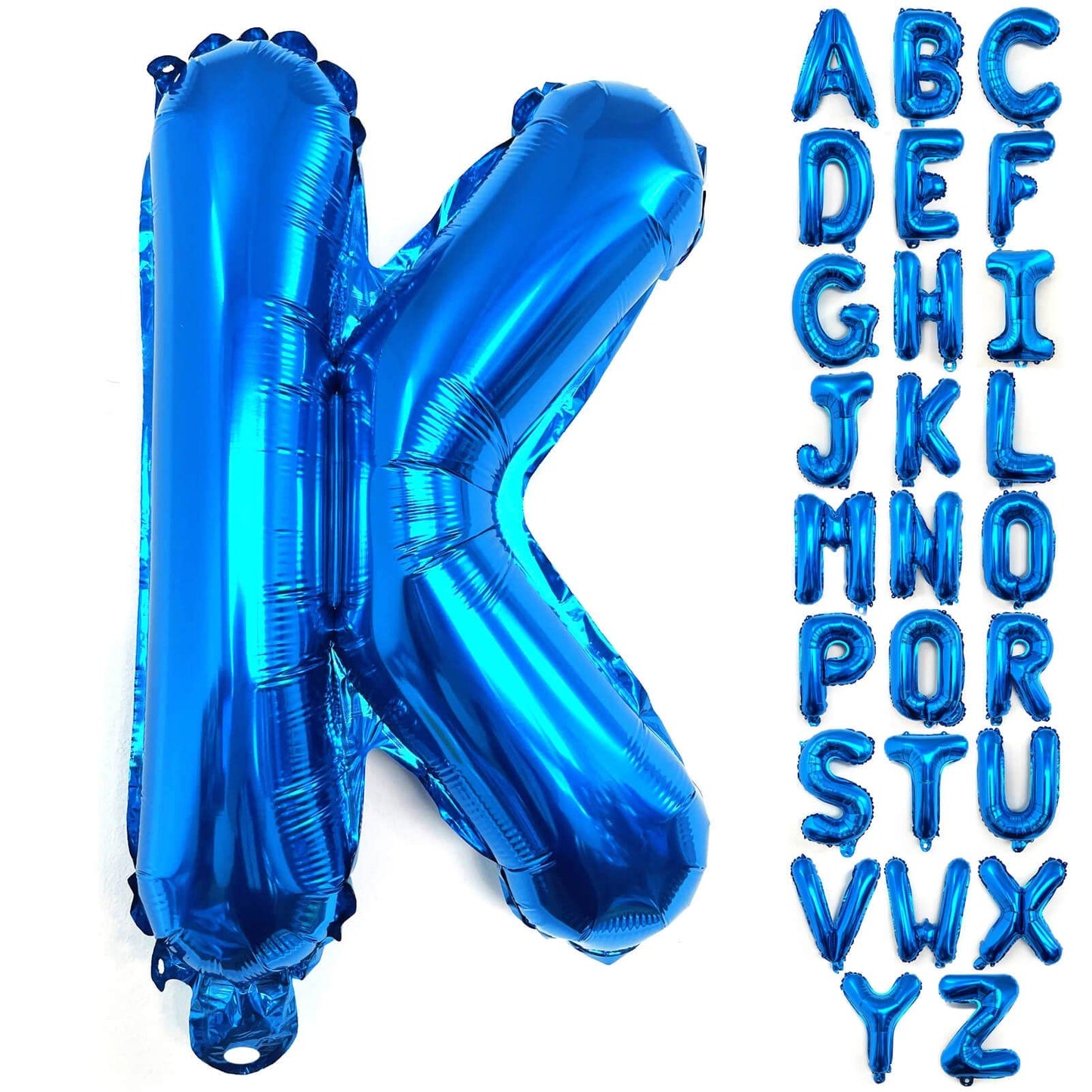 Lovoir 40-Inch Blue Letter K Balloon — Jumbo Mylar Foil Alphabet for Birthday Parties