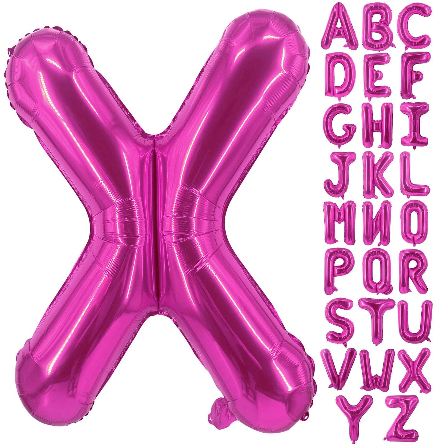Lovoir 40 Inch Large Hot Pink Letter X Balloon | Jumbo Mylar Foil Balloon for Birthday Party Decor
