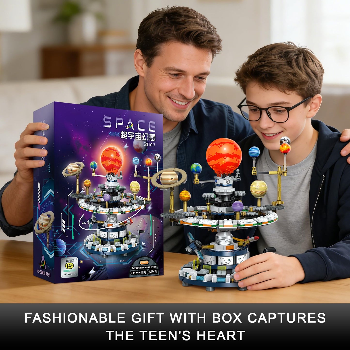 Loyratche Rotatable Solar System Kit – 963pcs STEM Toy for Teens 12+