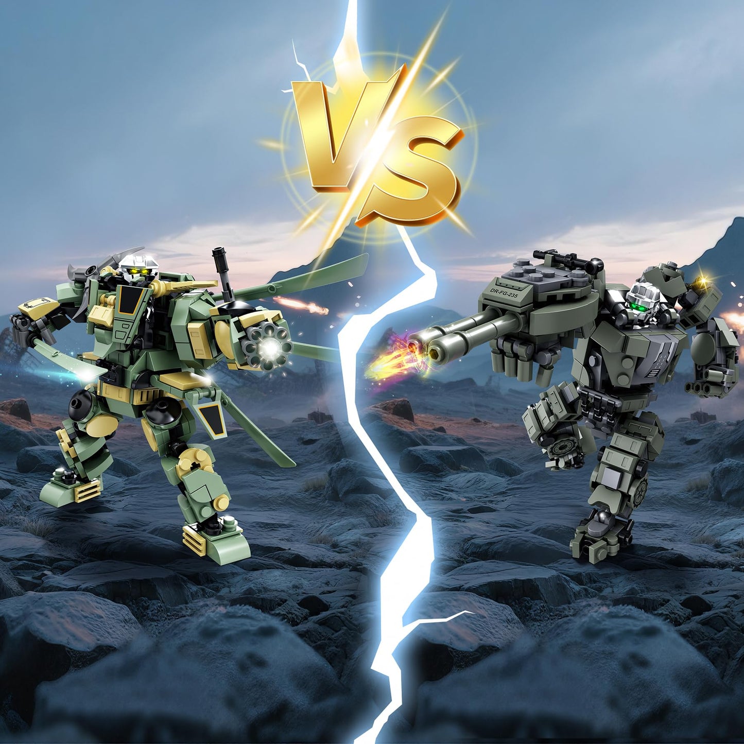 Loyratche Transforming Mech Robot Building Set – 1448 PCS, 4 Destroy Warrior Mechs, Gift for Teens 14+
