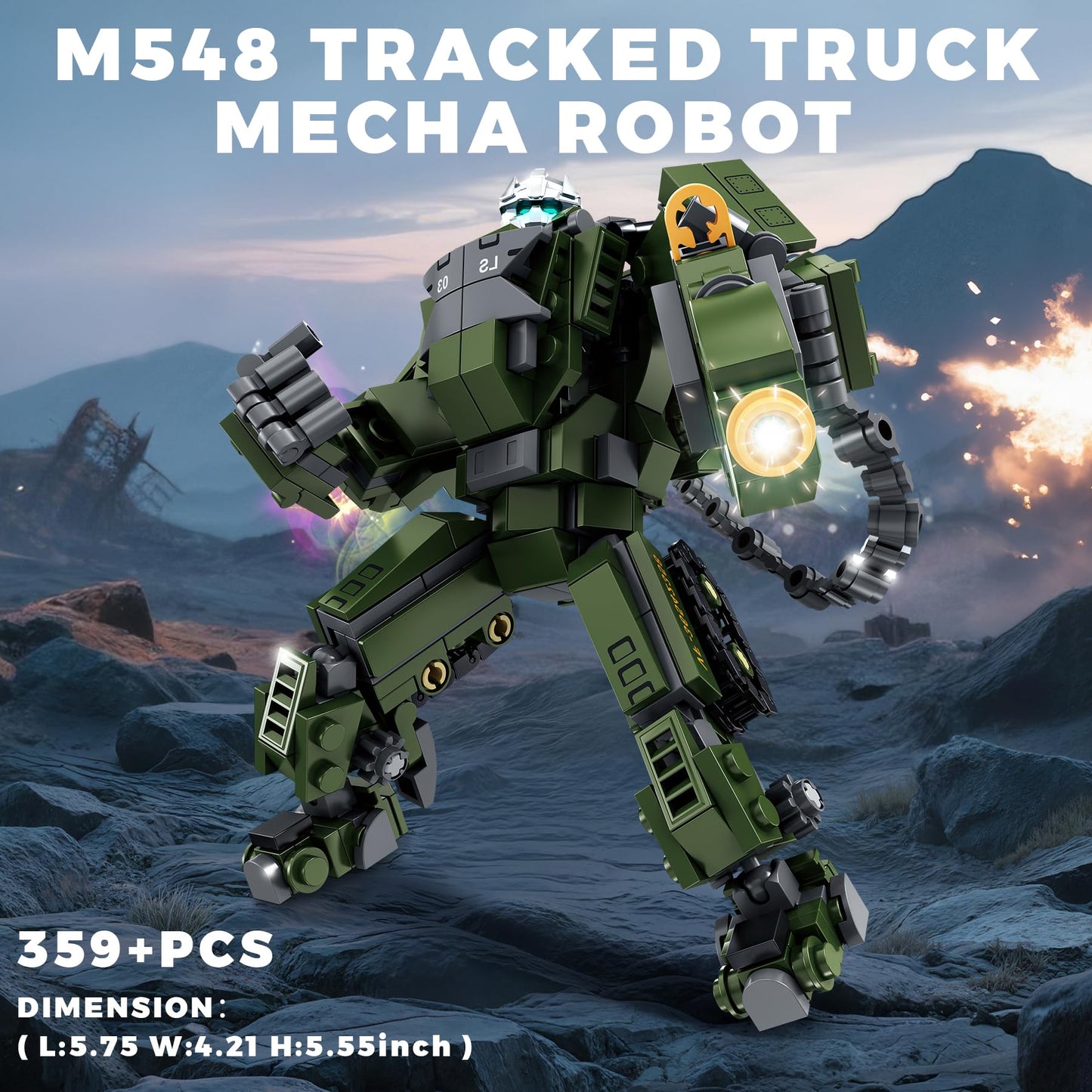 Loyratche Transforming Mech Robot Building Set – 1448 PCS, 4 Destroy Warrior Mechs, Gift for Teens 14+