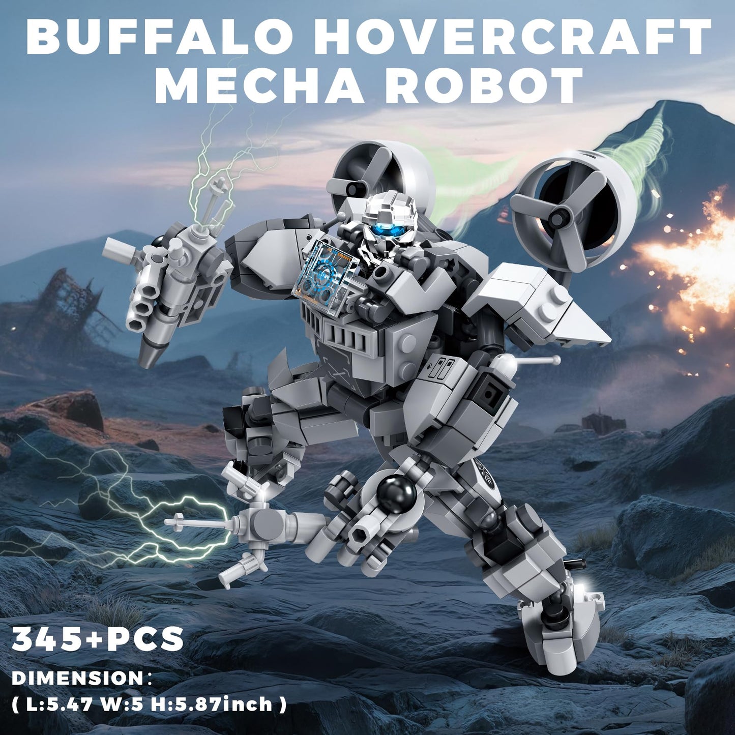 Loyratche Transforming Mech Robot Building Set – 1448 PCS, 4 Destroy Warrior Mechs, Gift for Teens 14+