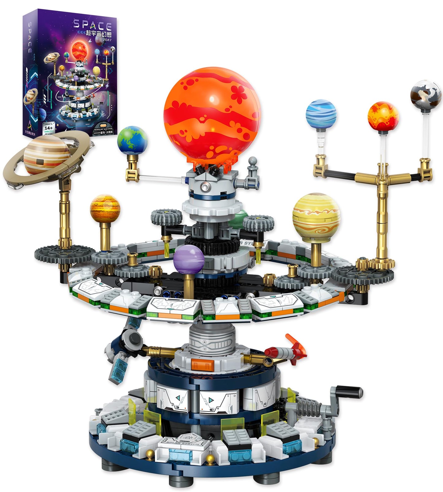 Loyratche Rotatable Solar System Kit – 963pcs STEM Toy for Teens 12+