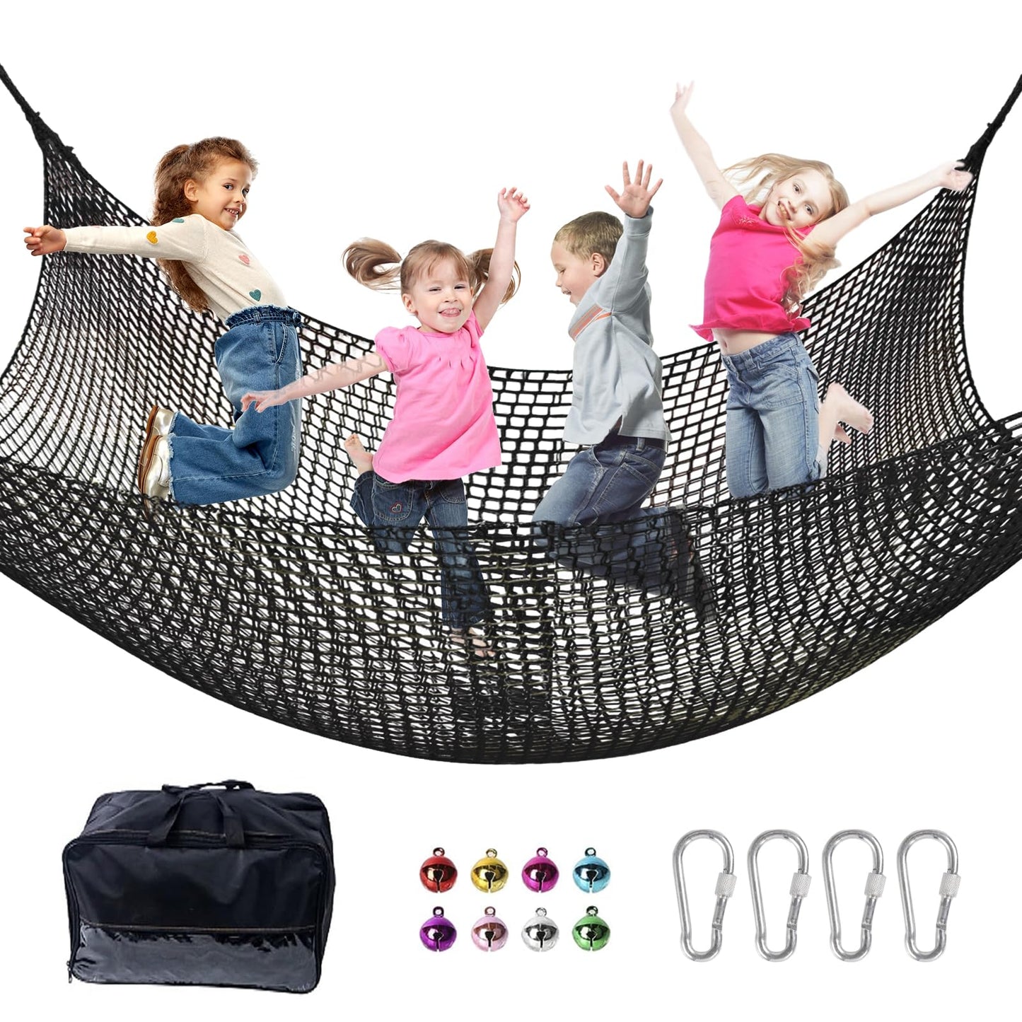 LPIW Climbing Net for Kids – 9.9ft x 9.9ft Double-Layer Safety Net