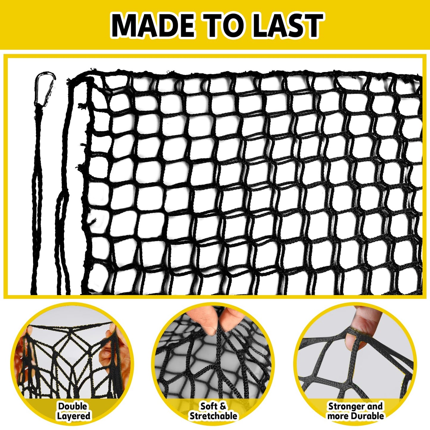 LPIW Climbing Net for Kids – 9.9ft x 9.9ft Double-Layer Safety Net