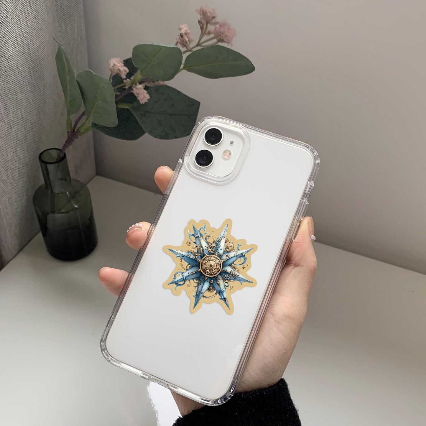 LQFMAY Fantasy Graffiti Galaxy Stickers 50 Pcs Waterproof Vinyl for Laptops Notebooks Water Bottles Dark Blue