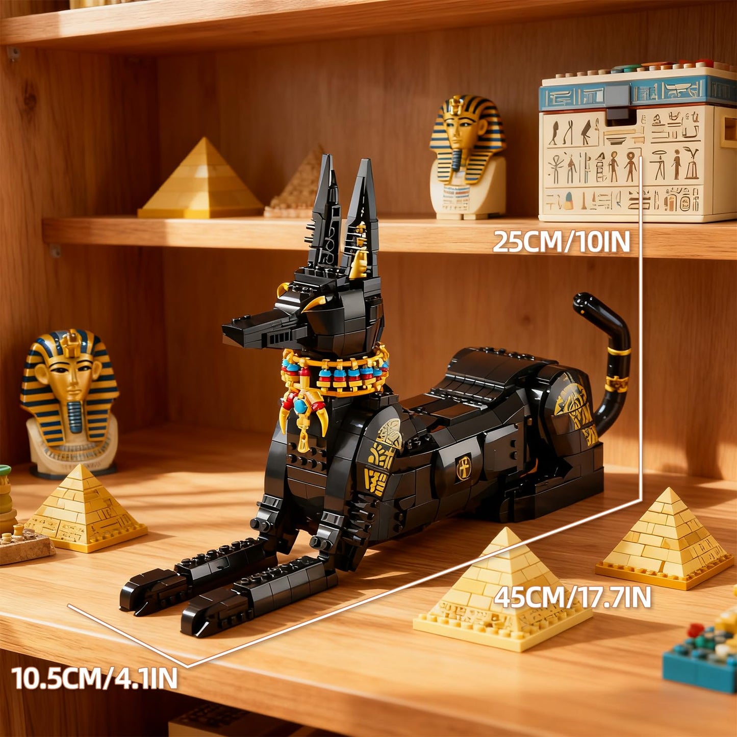 LQPFBSM Anubis 1208-Piece Egyptian Pharaoh Dog Building Kit