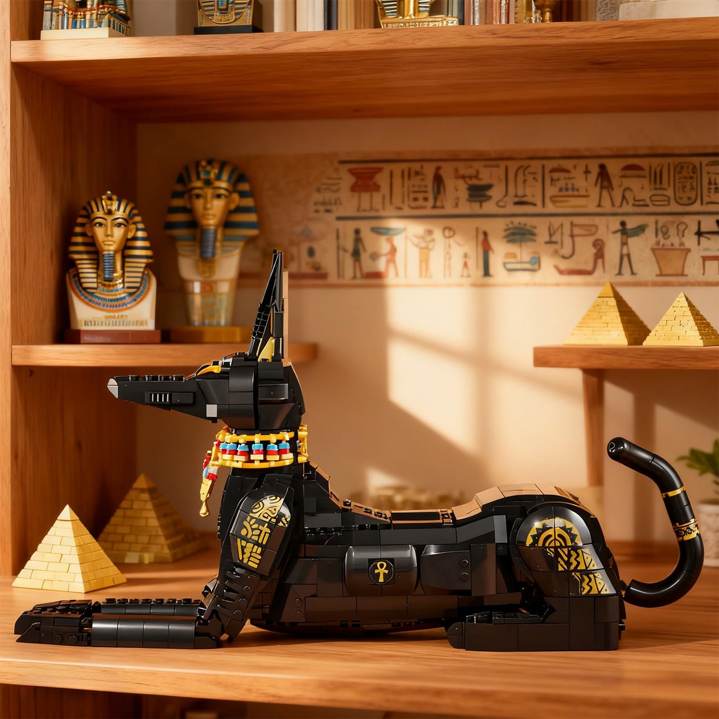 LQPFBSM Anubis 1208-Piece Egyptian Pharaoh Dog Building Kit