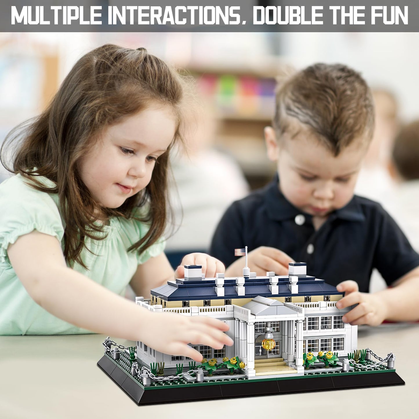 LQPFBSM White House Architecture 894-Piece Model Kit for Adults & Teens