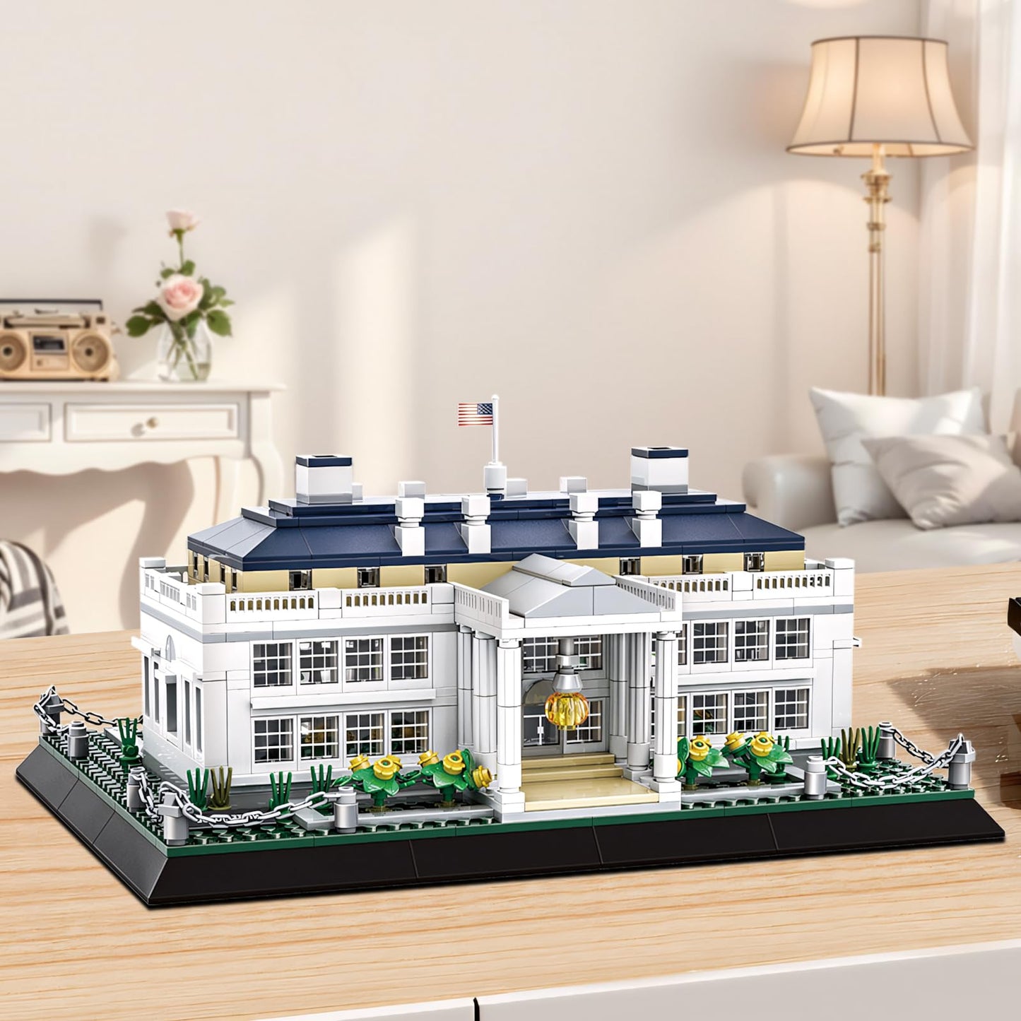 LQPFBSM White House Architecture 894-Piece Model Kit for Adults & Teens