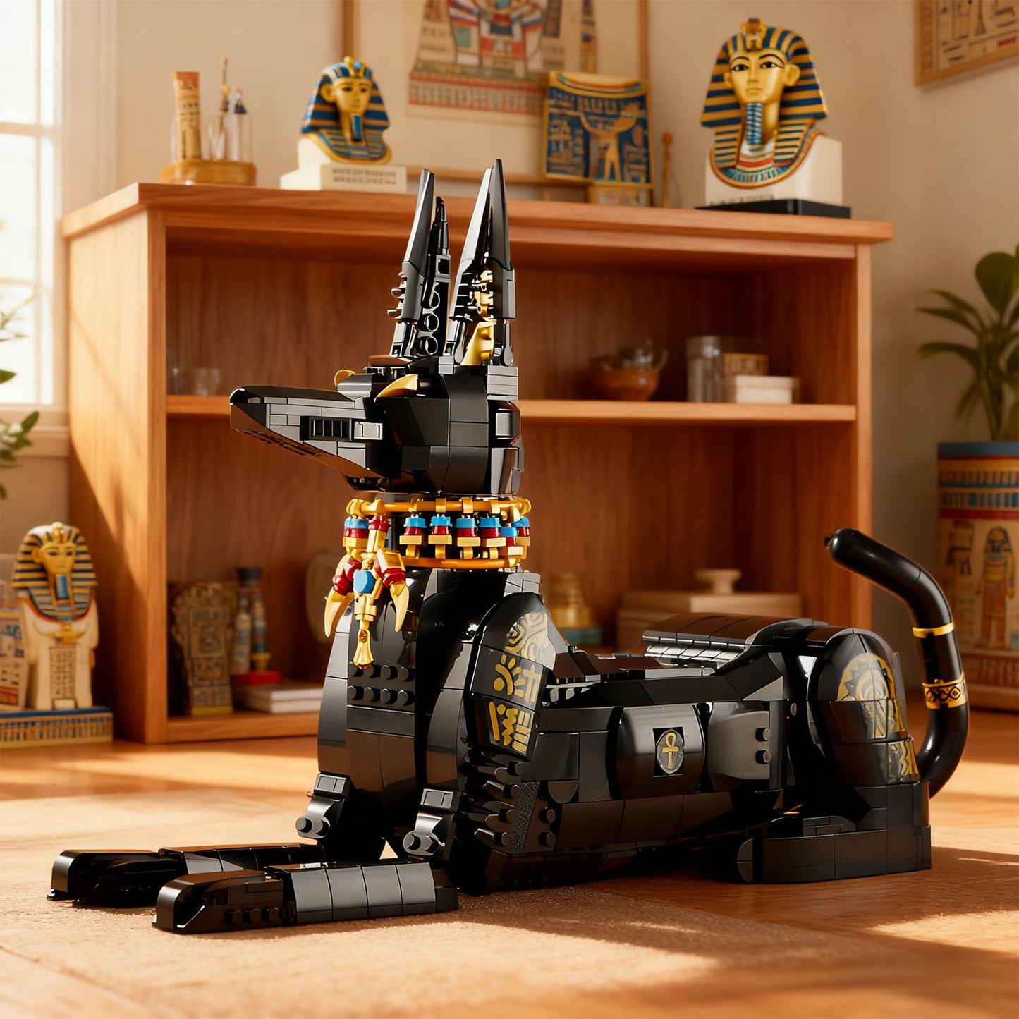 LQPFBSM Anubis 1208-Piece Egyptian Pharaoh Dog Building Kit