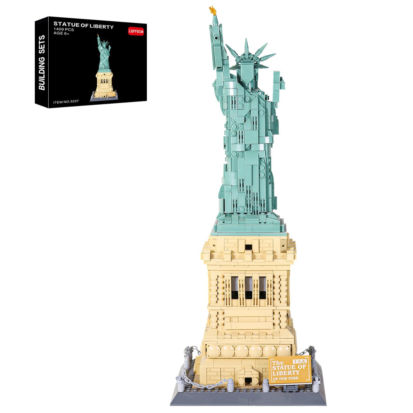 LQPFBSM Statue of Liberty Building Blocks Set – 1409PCS NYC Landmark Model