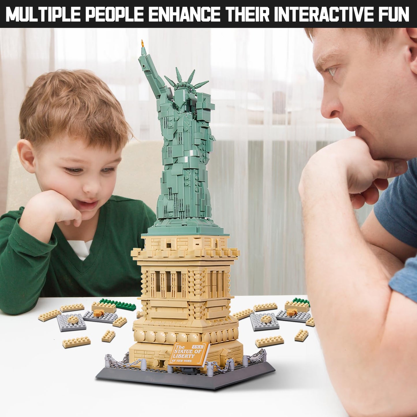 LQPFBSM Statue of Liberty Building Blocks Set – 1409PCS NYC Landmark Model