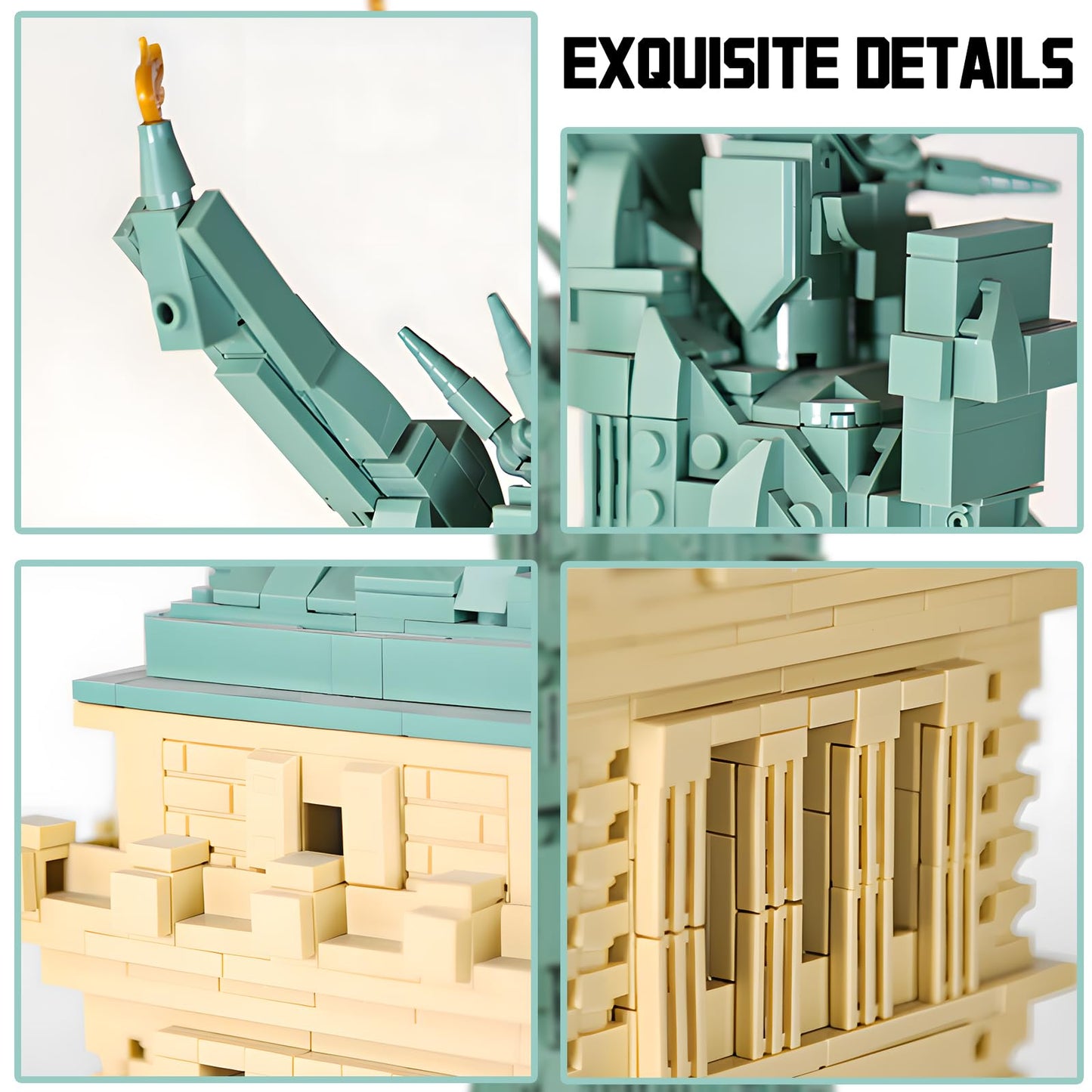 LQPFBSM Statue of Liberty Building Blocks Set – 1409PCS NYC Landmark Model